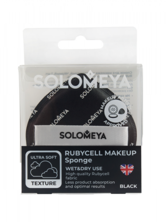 Спонж для макияжа каплевидный Черный Solomeya Rubycell Makeup Sponge Black, 1 шт